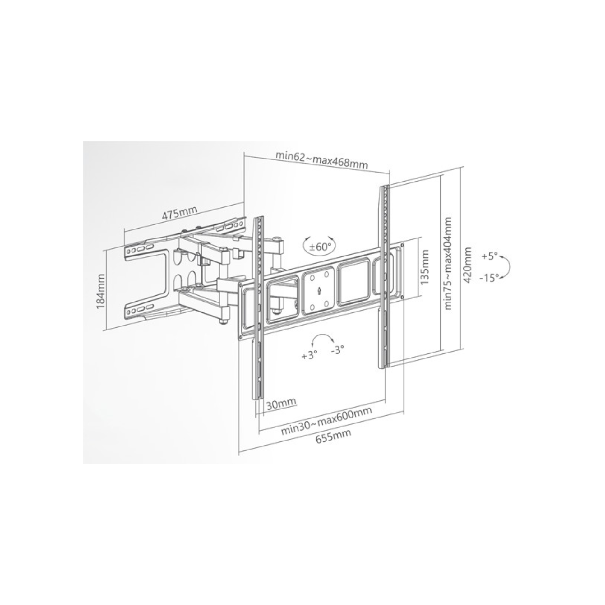 Staffe Mobile 37"-70" Extra Slime